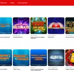 Current Virgin Games slots category showing its online slot library